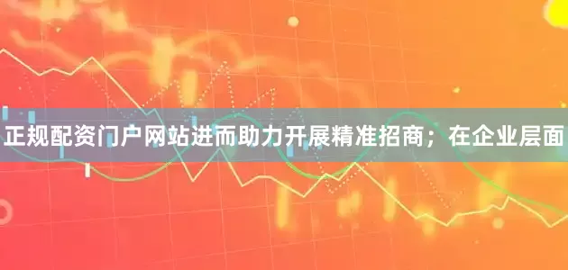 正规配资门户网站进而助力开展精准招商；在企业层面